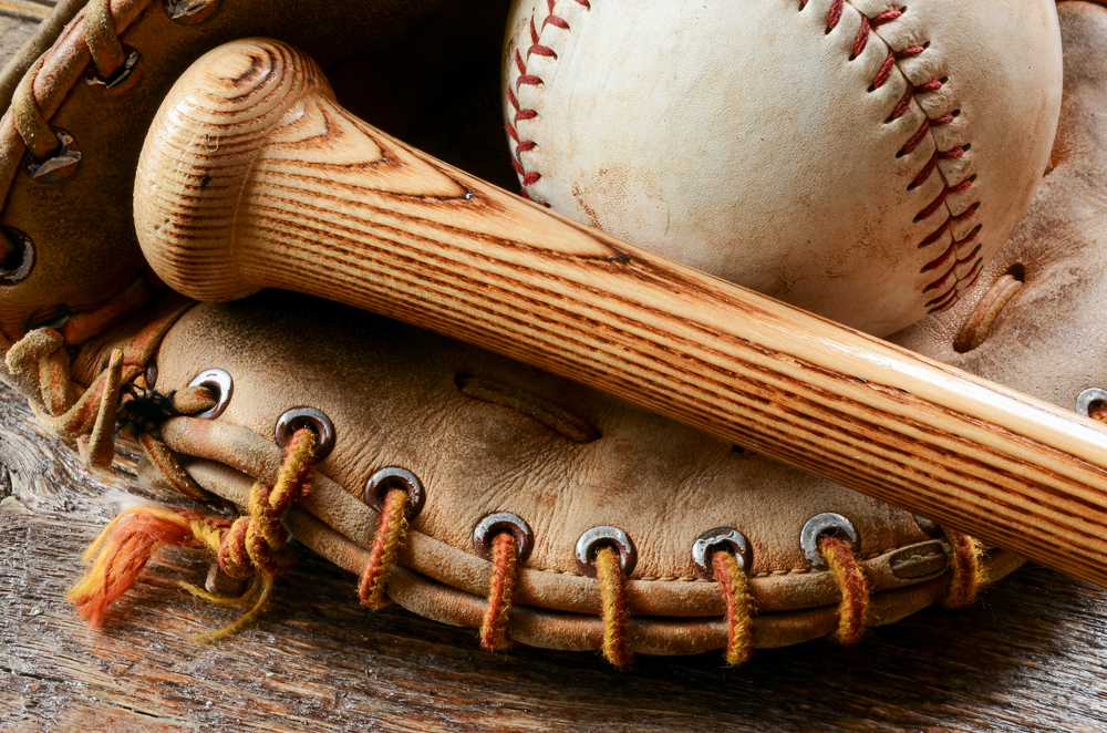 Baseball Bat, Ball and Glove